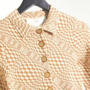 Annorlunda Retro Creme & White Long-Sleeves Dress